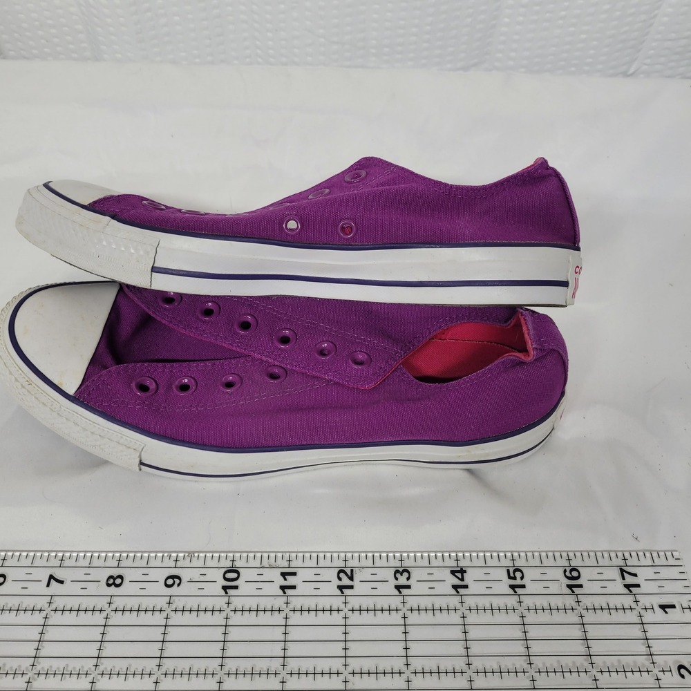 Converse Chuck Taylor All Star Violet Pink Low Top Sneakers 162453F Mens 8 - Picture 2 of 8